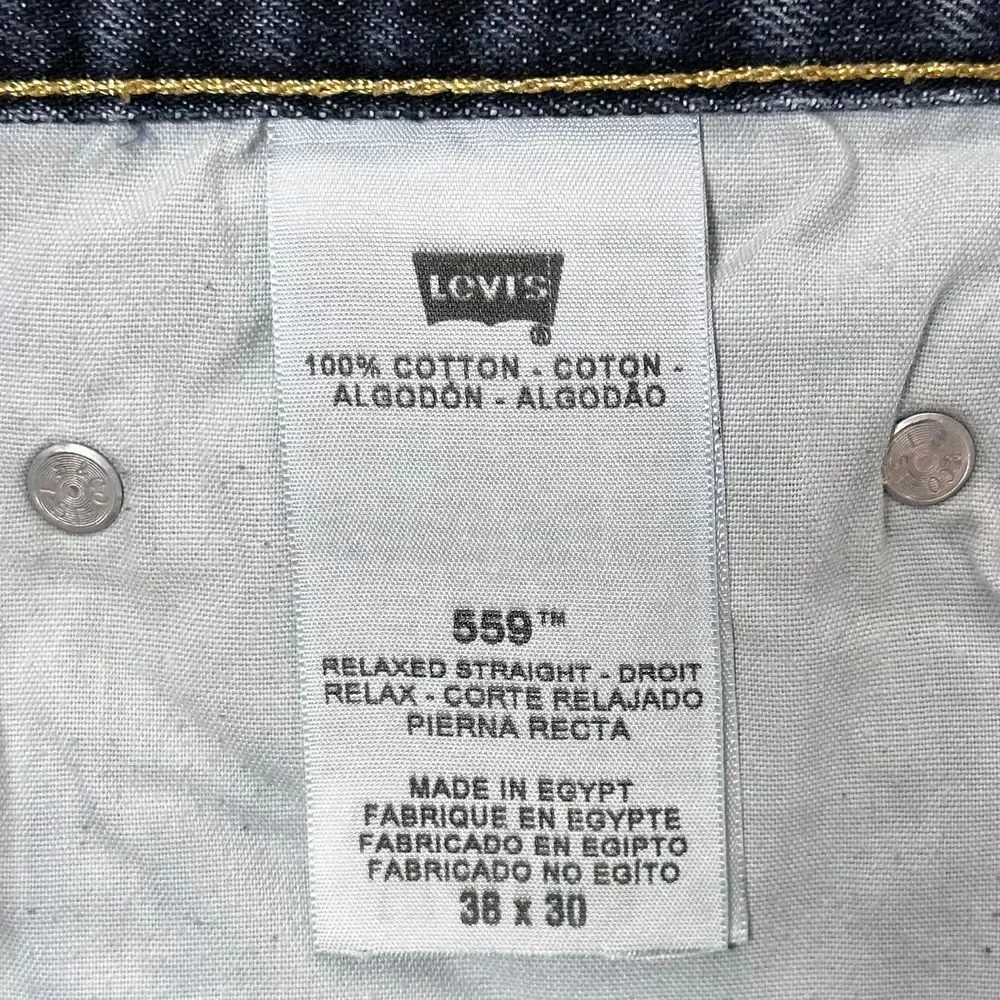 VTG 2000's Levi's 559 Men's Jeans Relaxed Straight Dark wash W38 X L30‎ Y2K